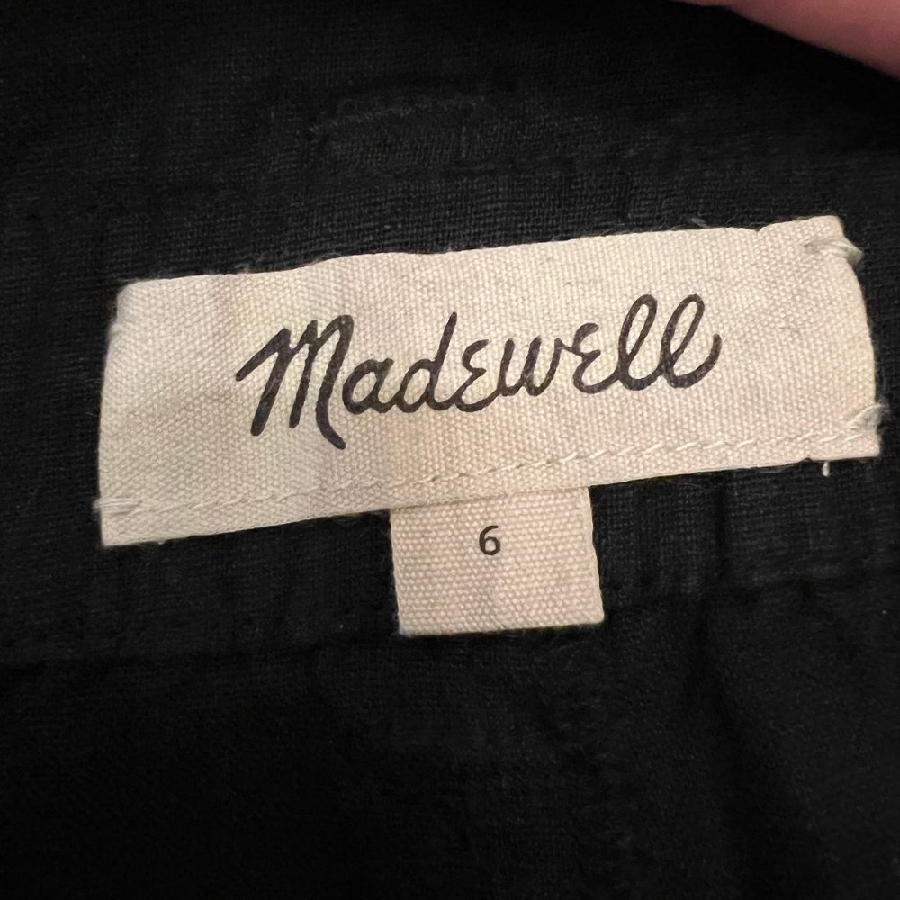 Madewell Black High Waist Paperbag Shorts Size 6 - Picture 5 of 8